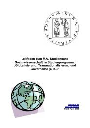 Globalisierung, Transnationalisierung und Governance (G