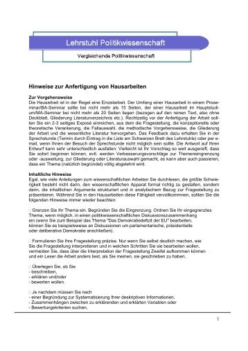 Anfertigung einer dissertation