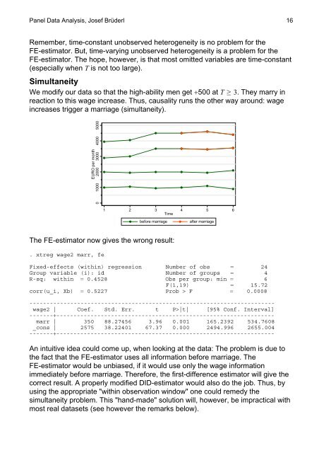 Panel Data Analysis, Josef BrÃ¼derl - Sowi