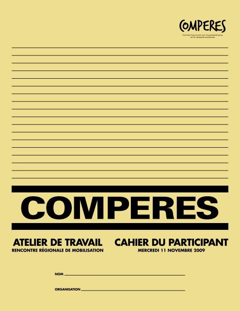 Le cahier du participant - COMPERES