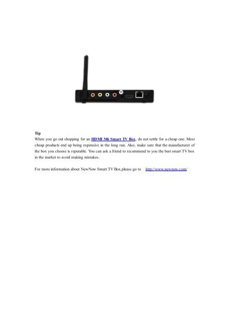 The Features That Make a Good HDMI M6 Smart TV Box.pdf