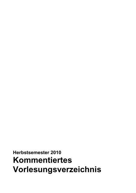 KVV HS 2010 (pdf, 462KB) - Institut fÃ¼r Soziologie - UniversitÃ¤t Bern