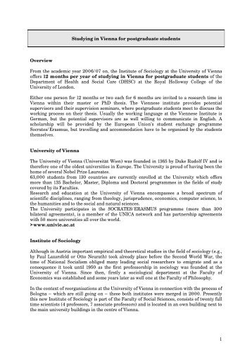 studying in Vienna RHUL.pdf, pages 1-7 - Institut fÃ¼r Soziologie ...