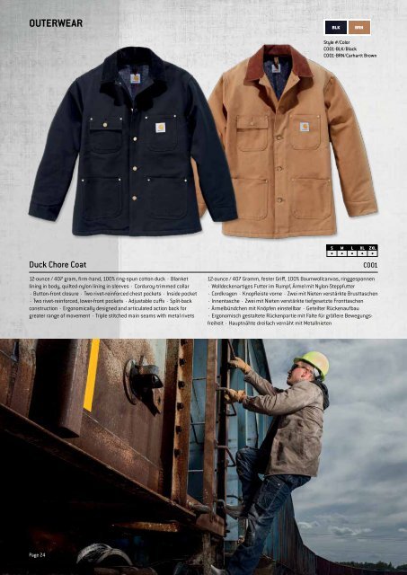 Carhartt Workwear Katalog 2014