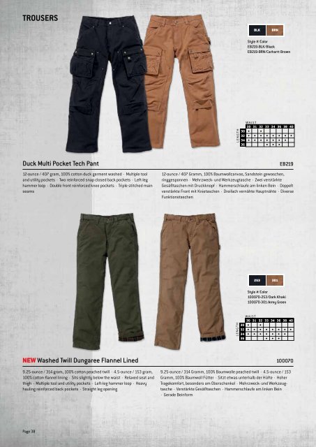 Carhartt Workwear Katalog 2014