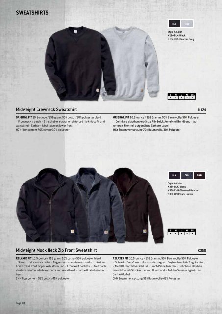 Carhartt Workwear Katalog 2014