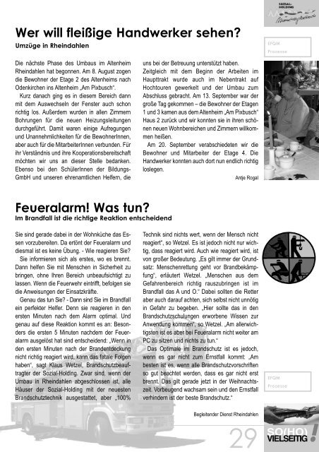 12. Ausgabe â Transparenz nach innen und auÃen, Dez. 2007