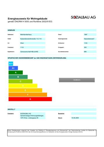 Energieausweis - Sozialbau