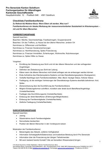 Ida Waldner-Boos: Checkliste Familienkonferenz - Soziale Arbeit ...