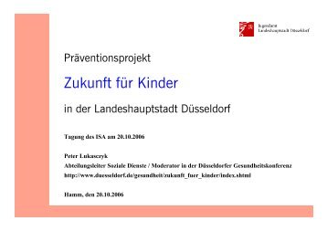 in der Landeshauptstadt Düsseldorf - Frühe Hilfen für Kinder und ...