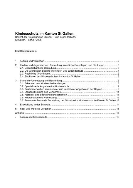 Kindesschutz im Kanton St.Gallen - Amt für Soziales - Kanton St ...