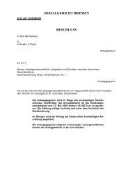 Beschluss vom 27. August 2009 (pdf, 35.9 KB - Sozialgericht Bremen