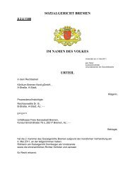 S 2 U 11/08 (pdf, 120 kB) - Sozialgericht Bremen