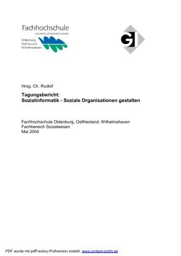Tagungsbericht: Sozialinformatik - Soziale Organisationen gestalten