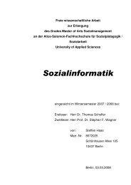 Master-Thesis, SOZIALINFROMATIK, 03.03.08 - Sozialinformatik