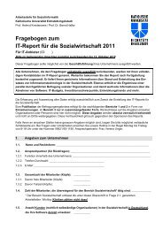 Fragebogen zum IT-Report fÃ¼r die Sozialwirtschaft ... - Sozialinformatik