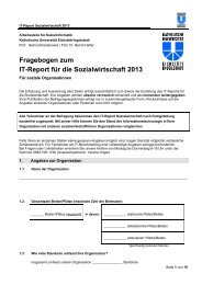 Fragebogen zum IT-Report fÃ¼r die Sozialwirtschaft ... - Sozialinformatik