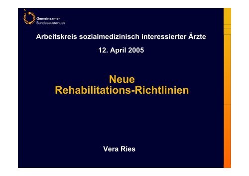 Folie - Arbeitskreis sozialmedizinisch interessierter Ãrzte eV