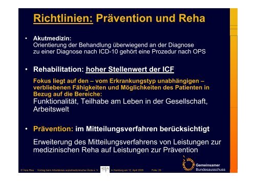 Folie - Arbeitskreis sozialmedizinisch interessierter Ãrzte eV