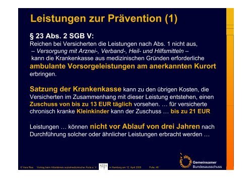 Folie - Arbeitskreis sozialmedizinisch interessierter Ãrzte eV