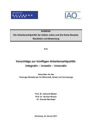 Die Arbeitsmarktpolitik der letzten Jahre und die Hartz-Gesetze