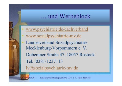 Herr Peter Baumotte - Sozialpsychiatrie Mecklenburg Vorpommern