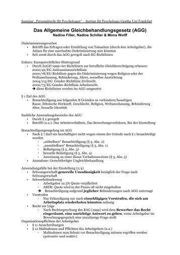 Handout AGG - Sozialpsychologie