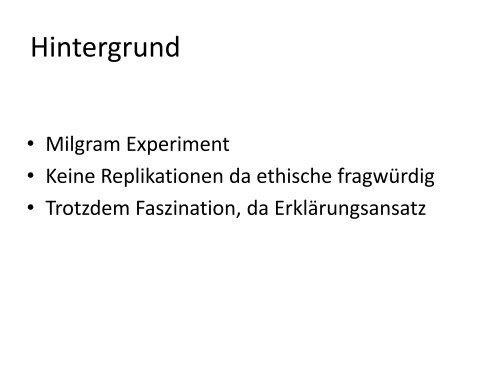 Die Milgram und Asch Experimente - Sozialpsychologie