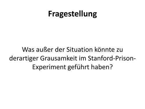 Prison Experiments - Sozialpsychologie