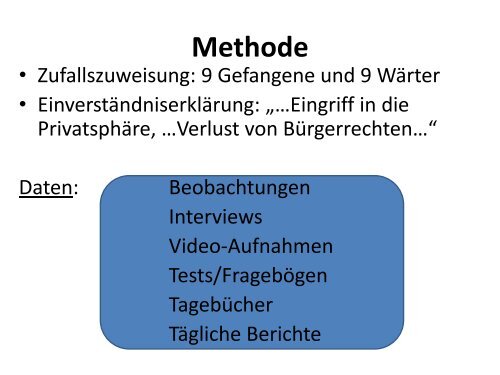 Prison Experiments - Sozialpsychologie