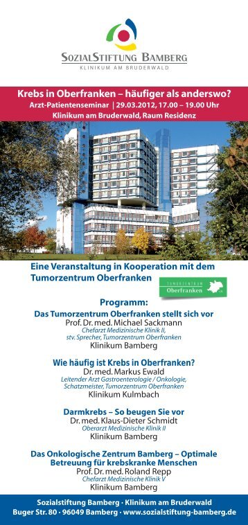 Krebs in Oberfranken - SozialStiftung Bamberg