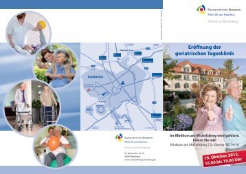 Eröffnung der geriatrischen Tagesklinik - SozialStiftung Bamberg