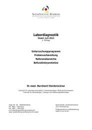 Leistungsverzeichnis Stand Juli 2012 - SozialStiftung Bamberg