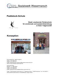 Paddstock-Schule Konzeption - CVJM-Sozialwerk Wesermarsch