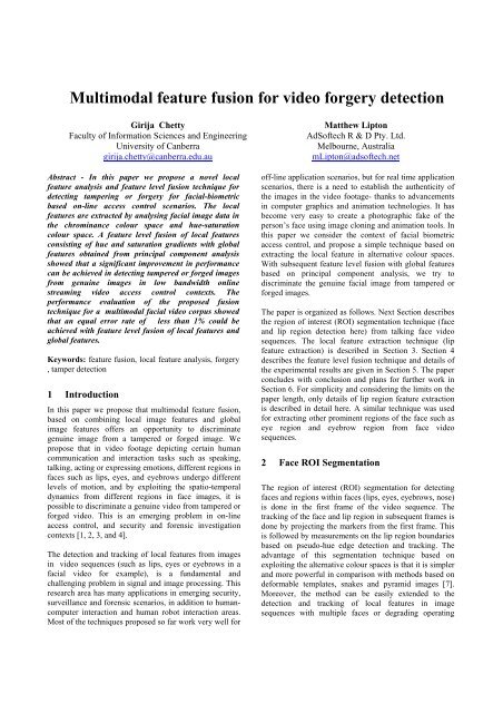 Multimodal feature fusion for video forgery detection - ResearchGate