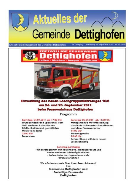 Donnerstag, 15. September 2011 - Gemeinde Dettighofen