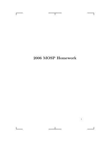 2006 MOSP Homework - Index of