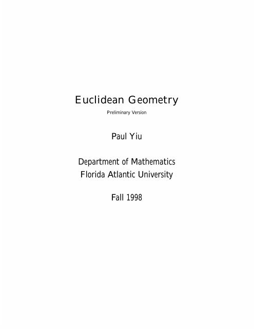 Euclidean Geometry