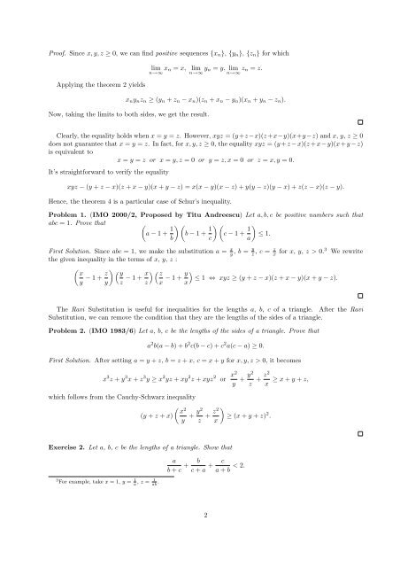 Topics in Inequalities - Theorems and Techniques Hojoo ... - Index of
