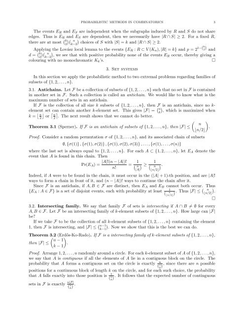 PROBABILISTIC METHODS IN COMBINATORICS 1. Introduction ...