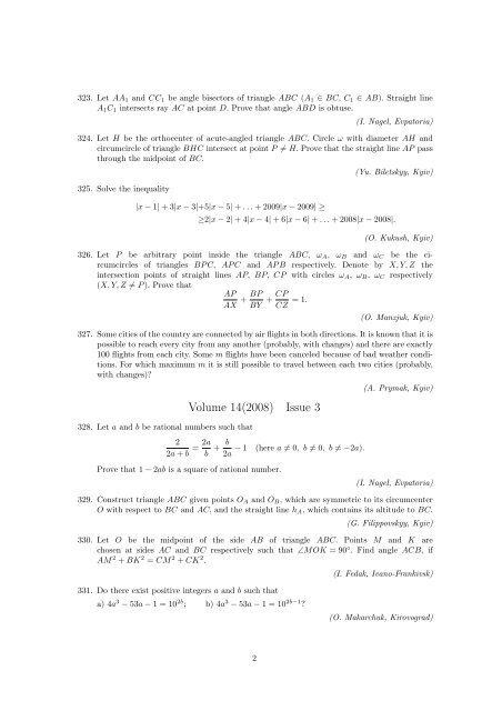 In the World of Mathematics