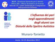 la strutturazione del tutoring - Sportello Provinciale Autismo