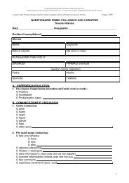 Questionario genitori infanzia