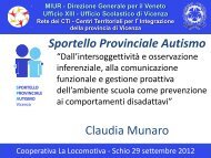 Presentazione di Munaro Claudia - Sportello Provinciale Autismo