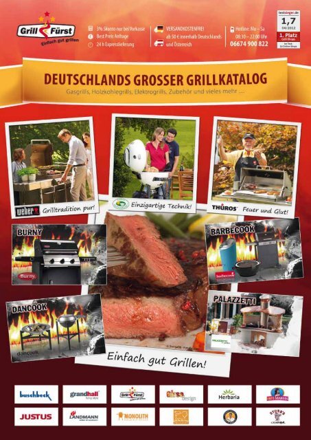 Grill Fürst Katalog - Deutschlands großer Grillkatalog 2012