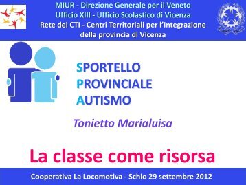 Presentazione di Tonietto Marialuisa - Sportello Provinciale Autismo
