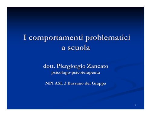 Relazione dr. Zancato