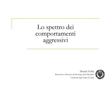 Relazione del dr. Fedeli