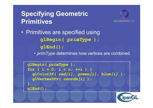 An Interactive Introduction to OpenGL Programming