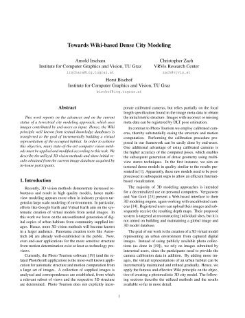 Towards Wiki-based Dense City Modeling - Institute for Computer ...